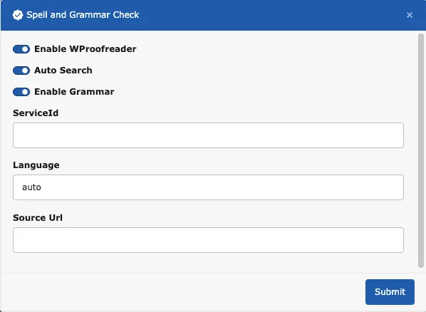Spell and Grammar Check Style Source CSP Violation