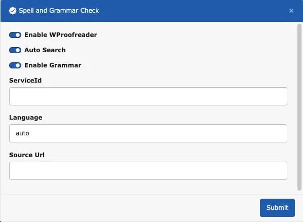 Spell and Grammar Check Style Source CSP Violation