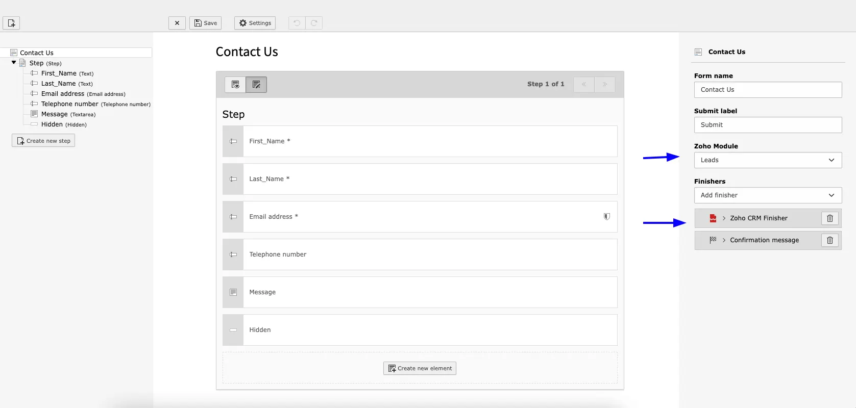Create Typo3 Form