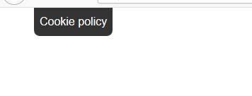 Settings of Cookies Hint popup