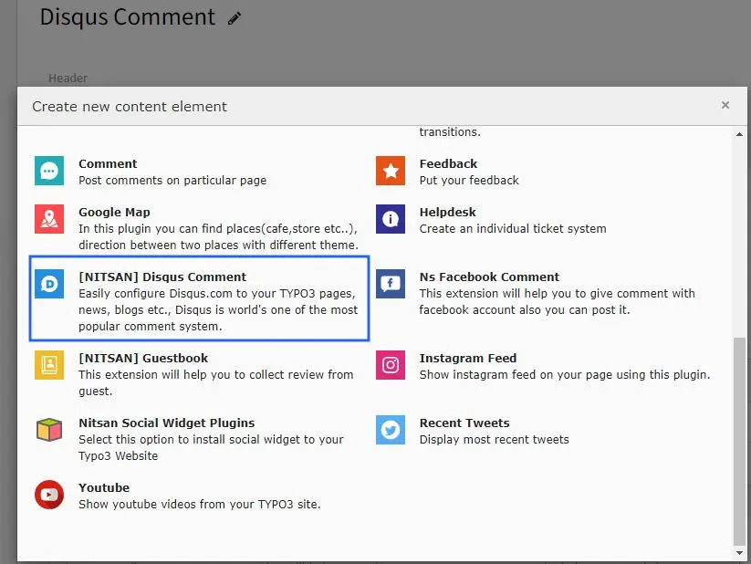 Add Disqus Comment Plugin