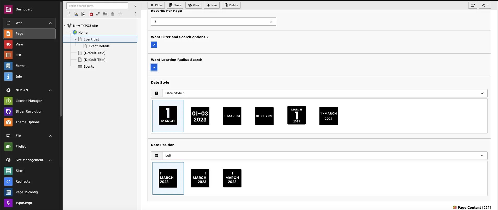 List