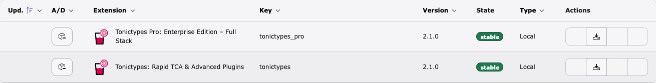 Installed tonictypes and tonictypes_pro