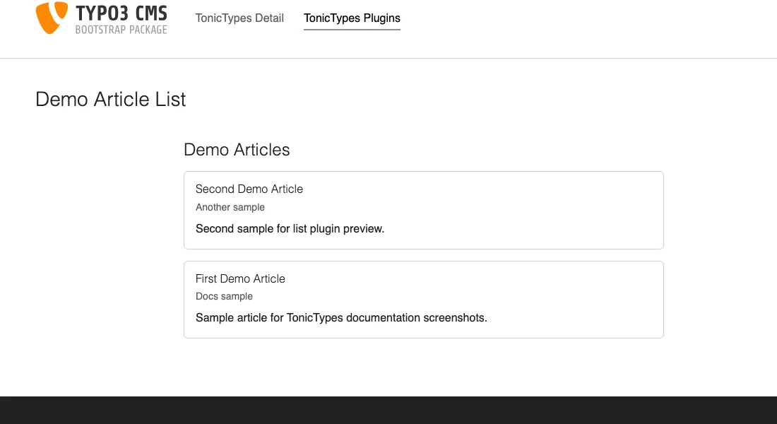 Frontend Record List