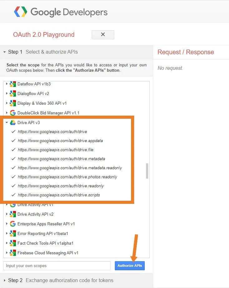 Authorize APIs