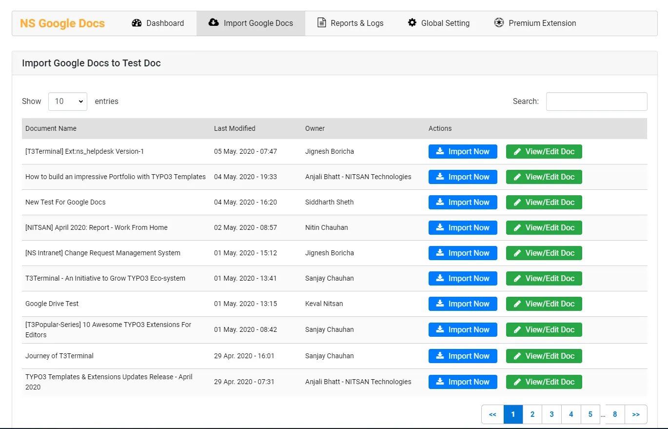 Import Google Docs