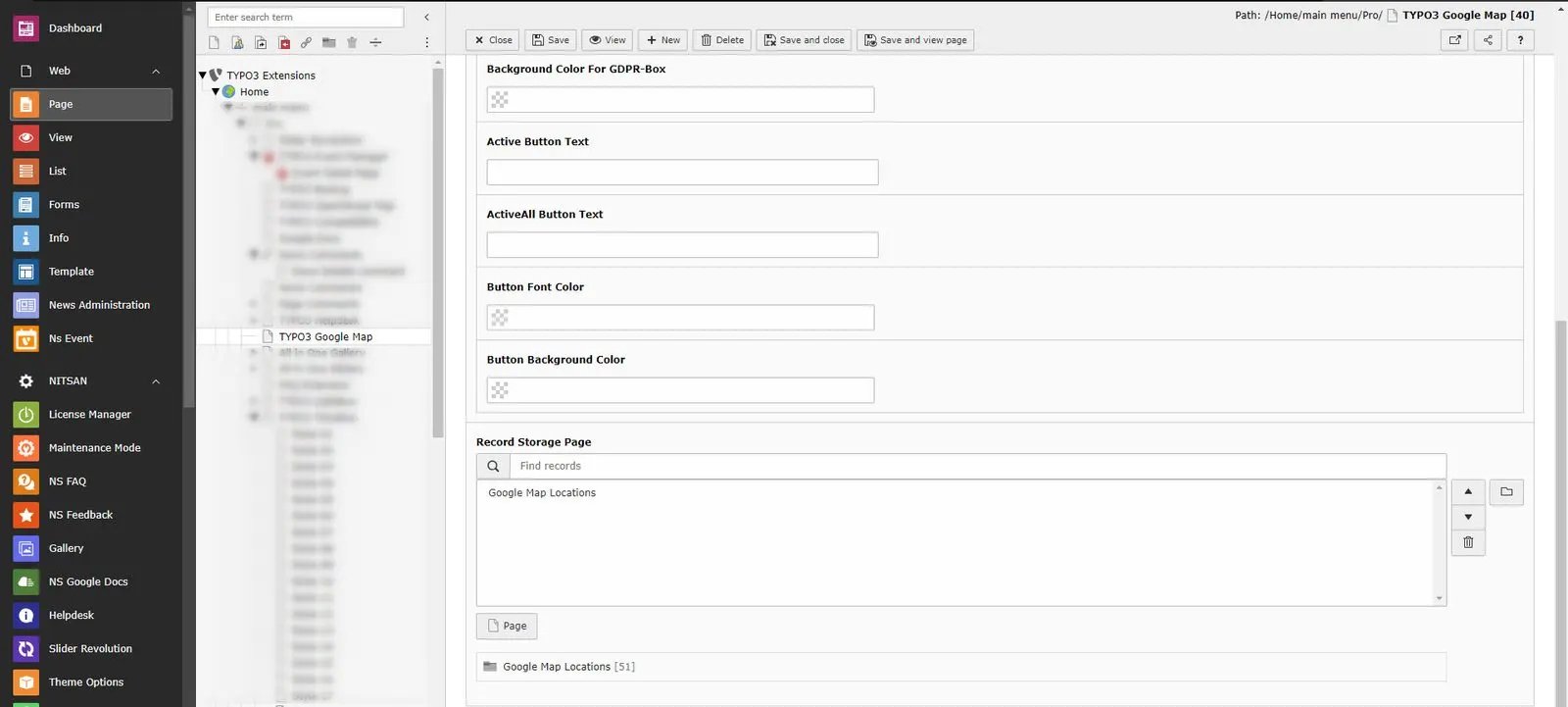 GDPR Settings in Map Plugin