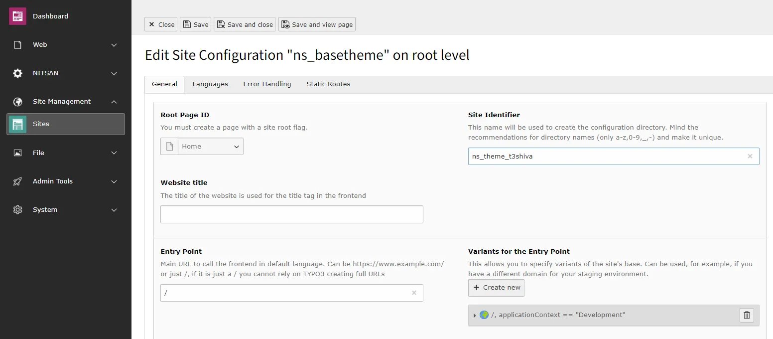 Site Configuration