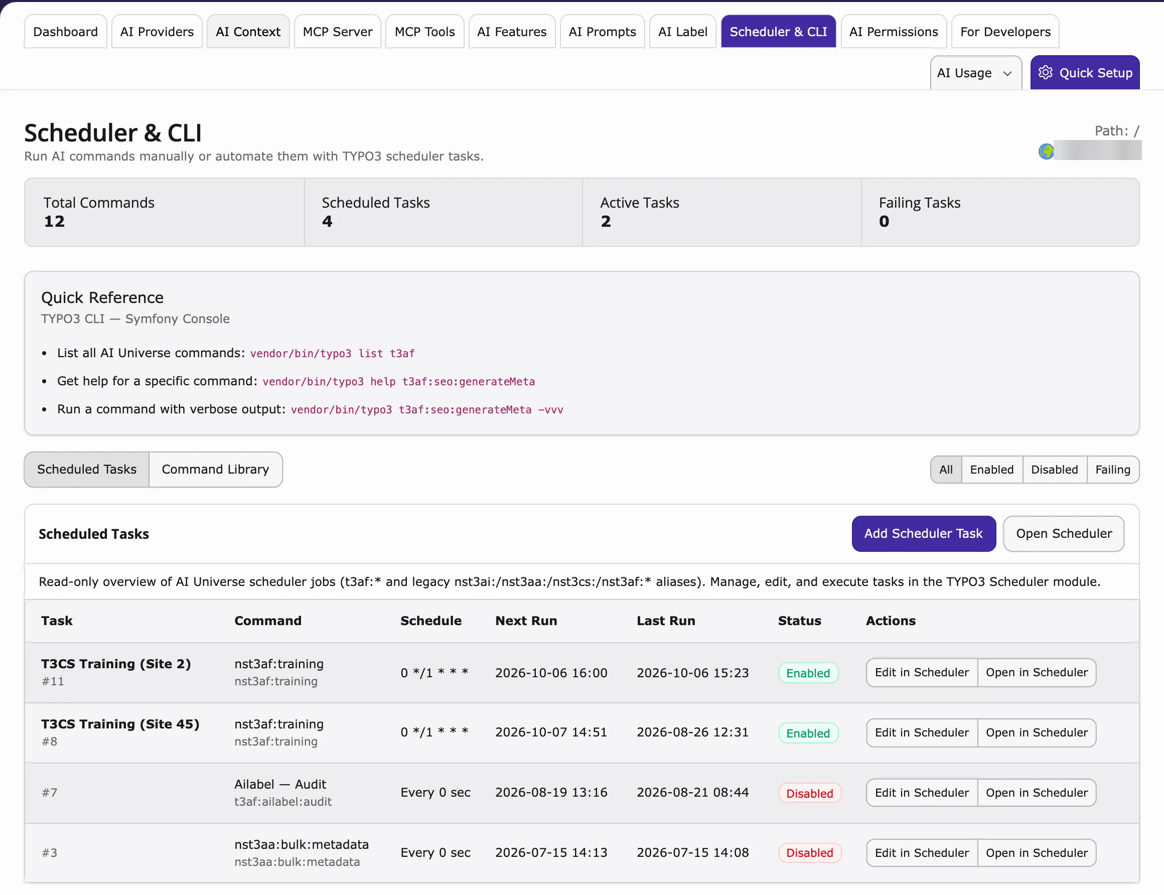 AI Foundation Scheduler & CLI with Quick Reference and Scheduled Tasks