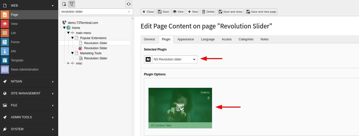 TYPO3-Revolution-Slider-Frontend-Plugin