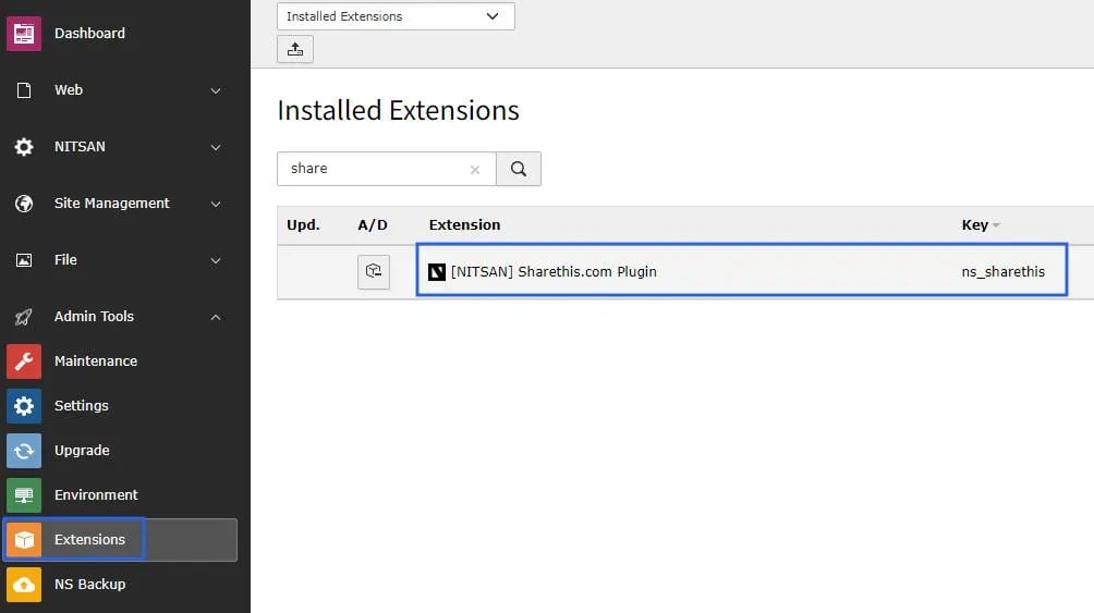 installation with the extension manager in the backend