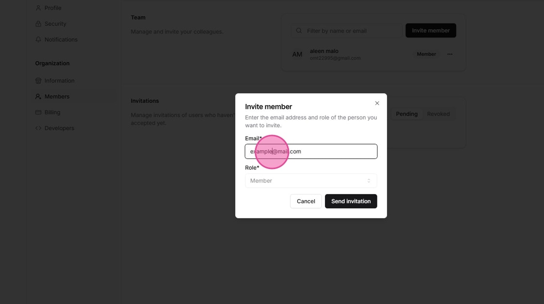 Fill Invitation Details