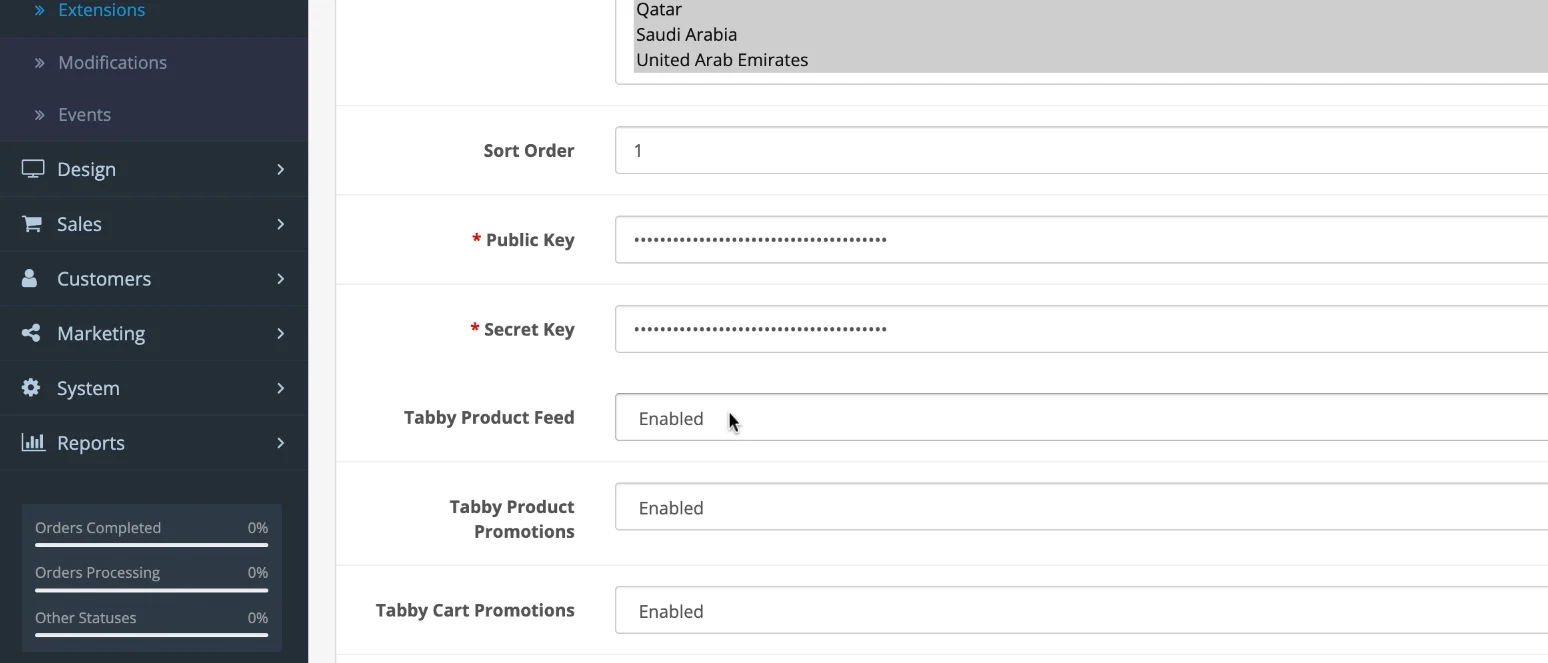 Tabby Product Feed