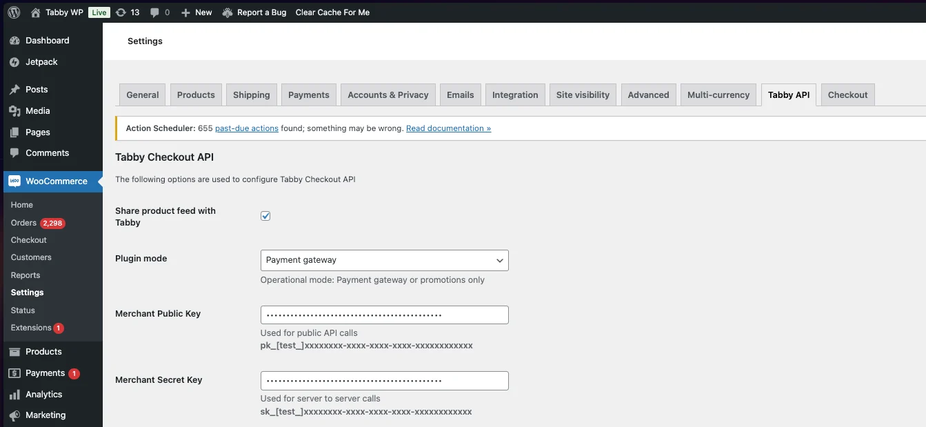 Product feed parameter