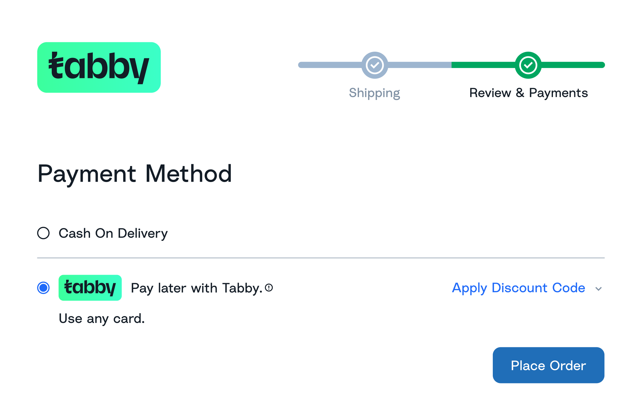 Tabby payment method