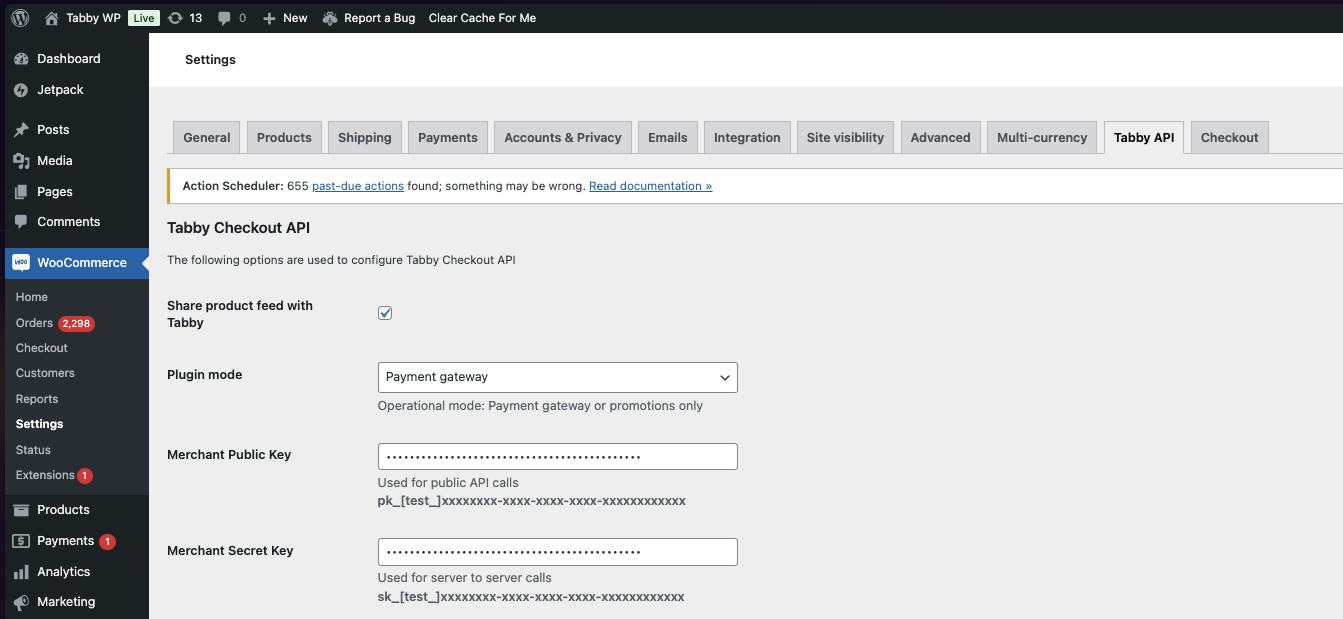 Product feed parameter