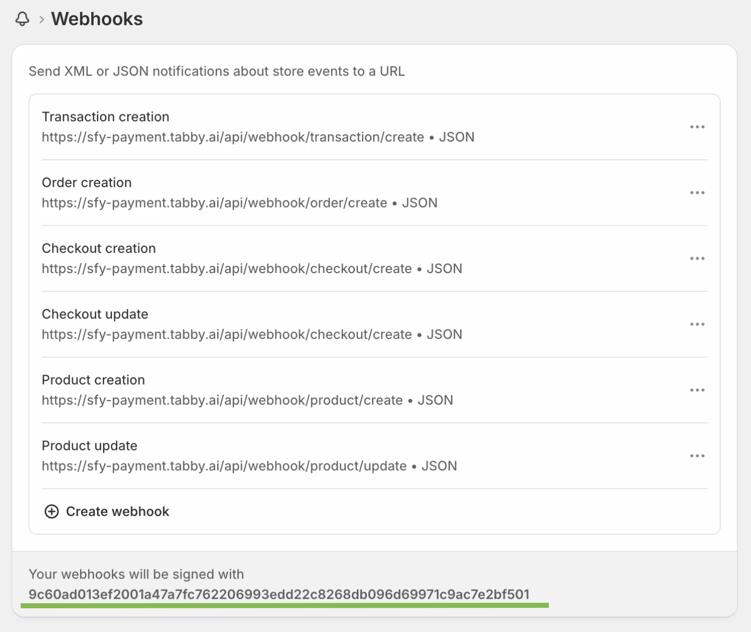 Webhook Verification Code