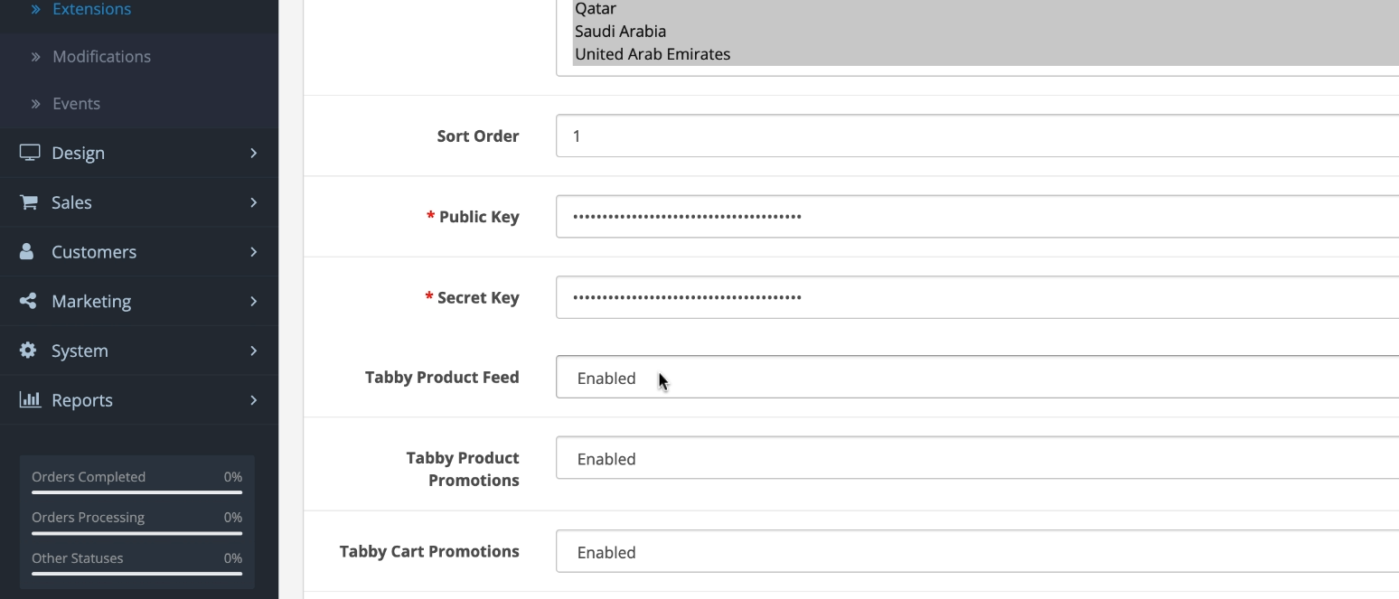 Tabby Product Feed