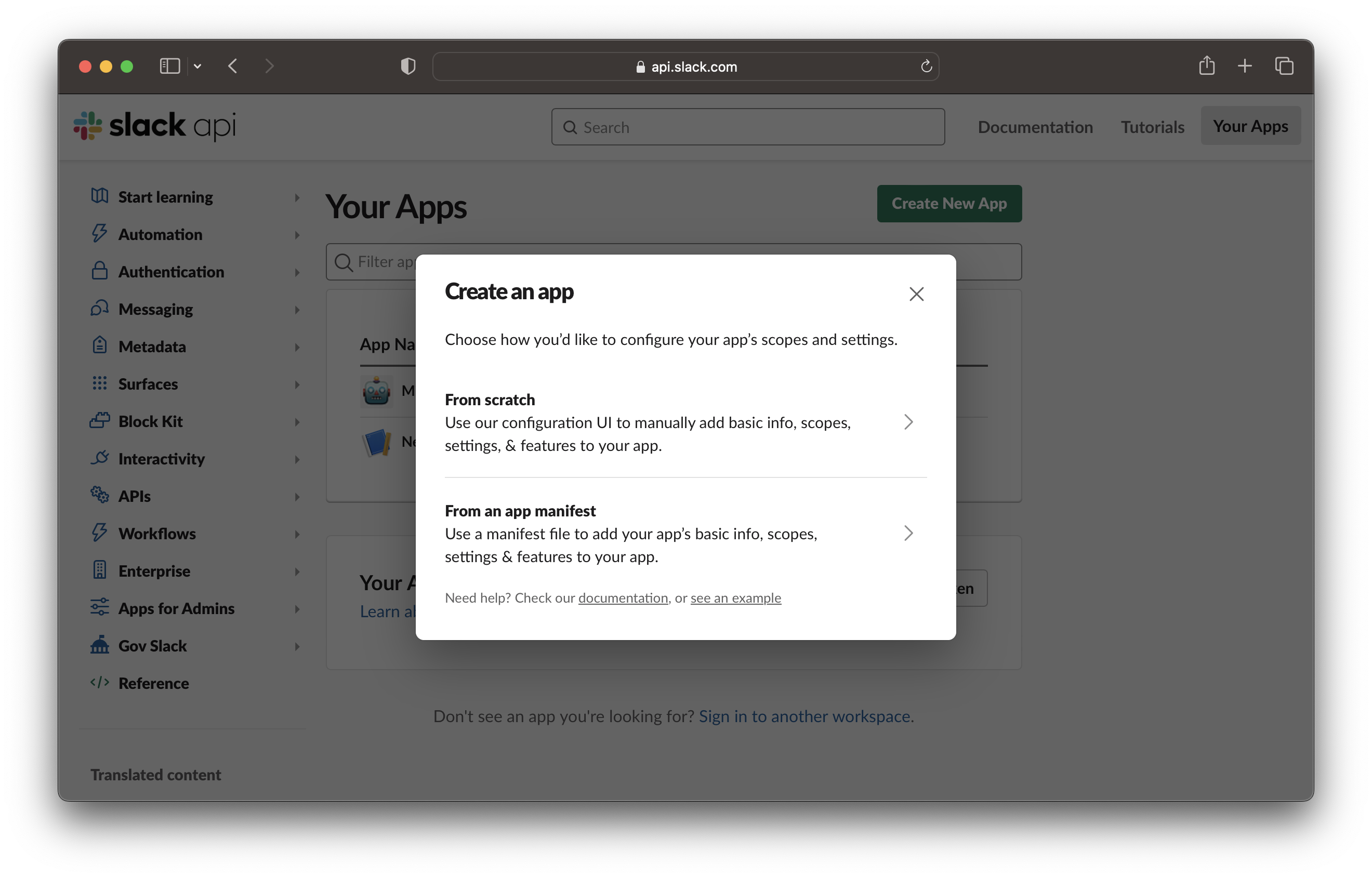 Create Slack App