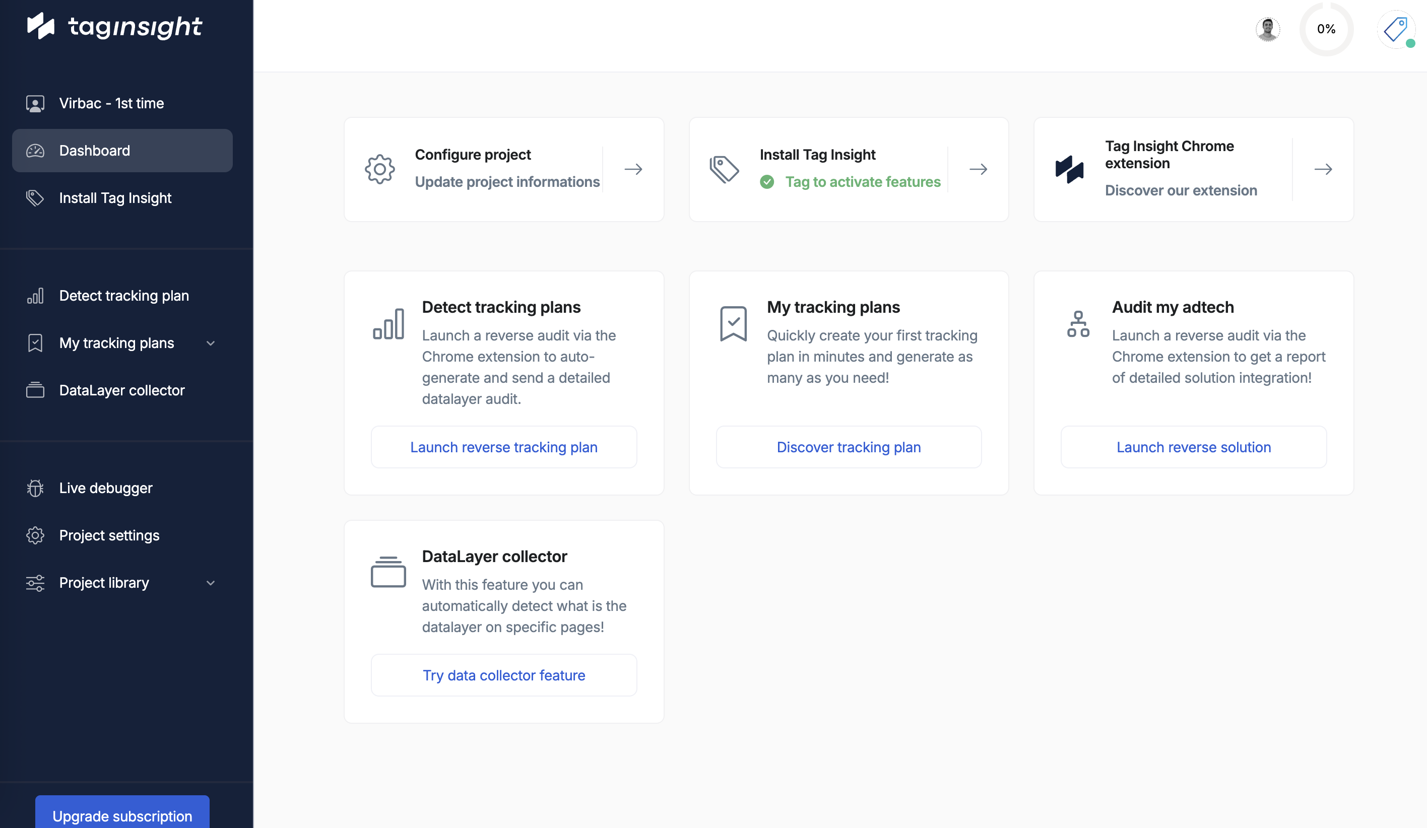 Dashboard overview - Tag Insight Documentation