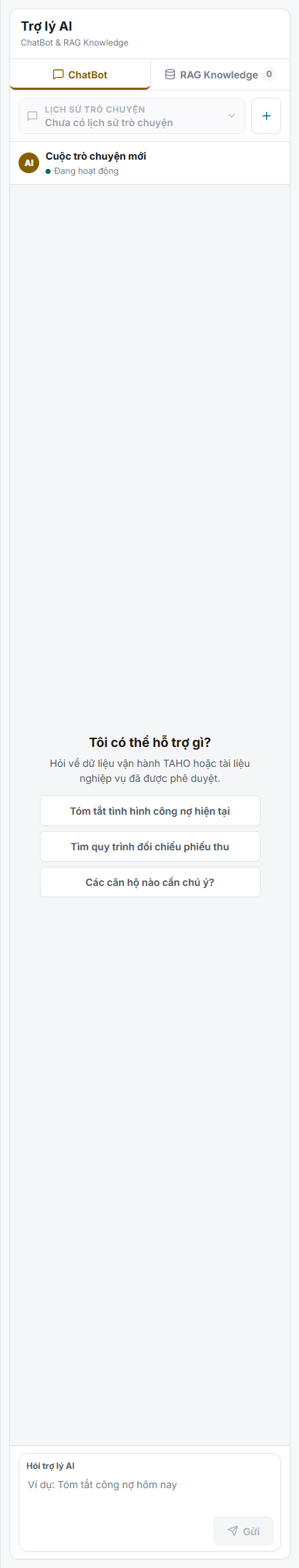 Panel Trợ lý AI