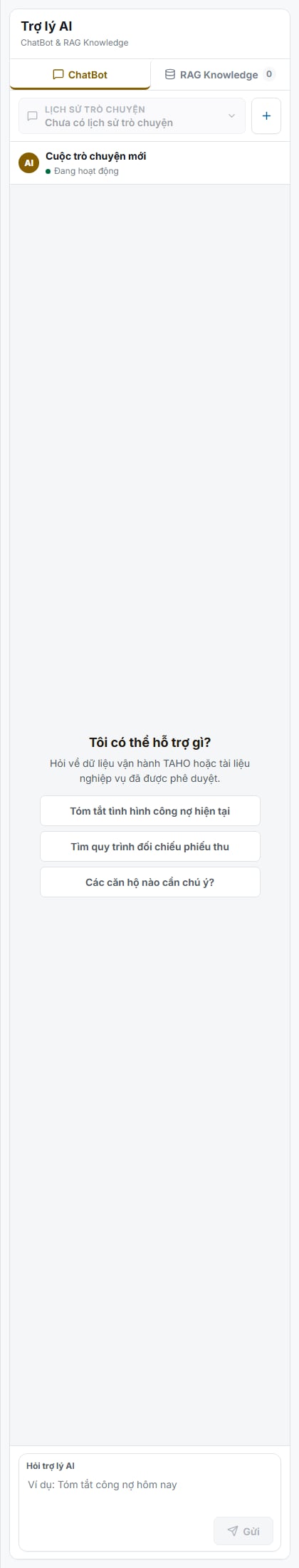 Panel Trợ lý AI