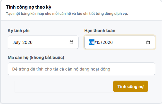 Form tính công nợ theo kỳ