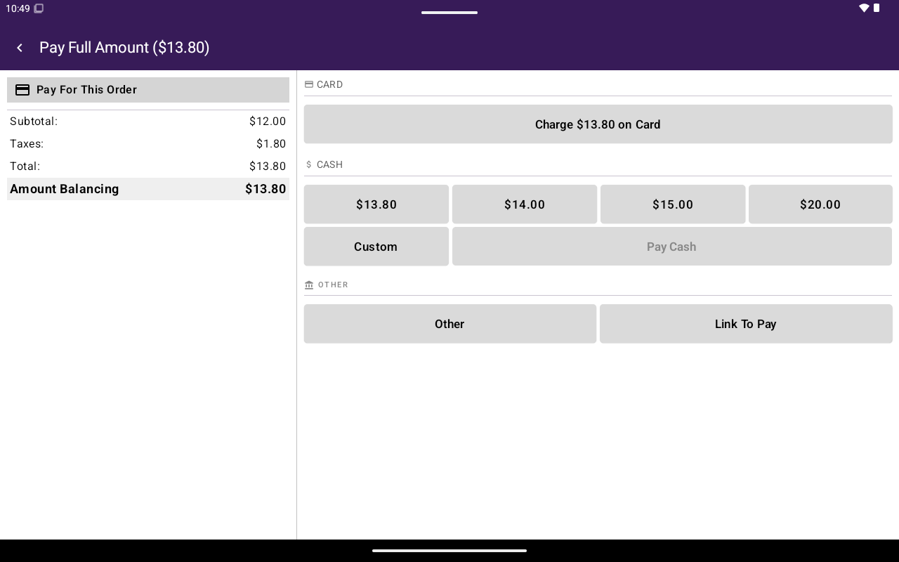 Register payment with Link To Pay option