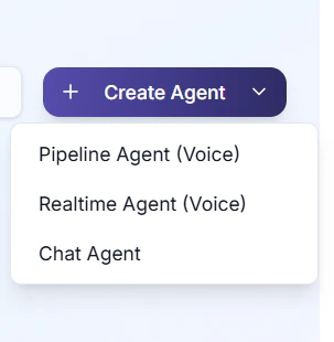 Create agent — architecture selection