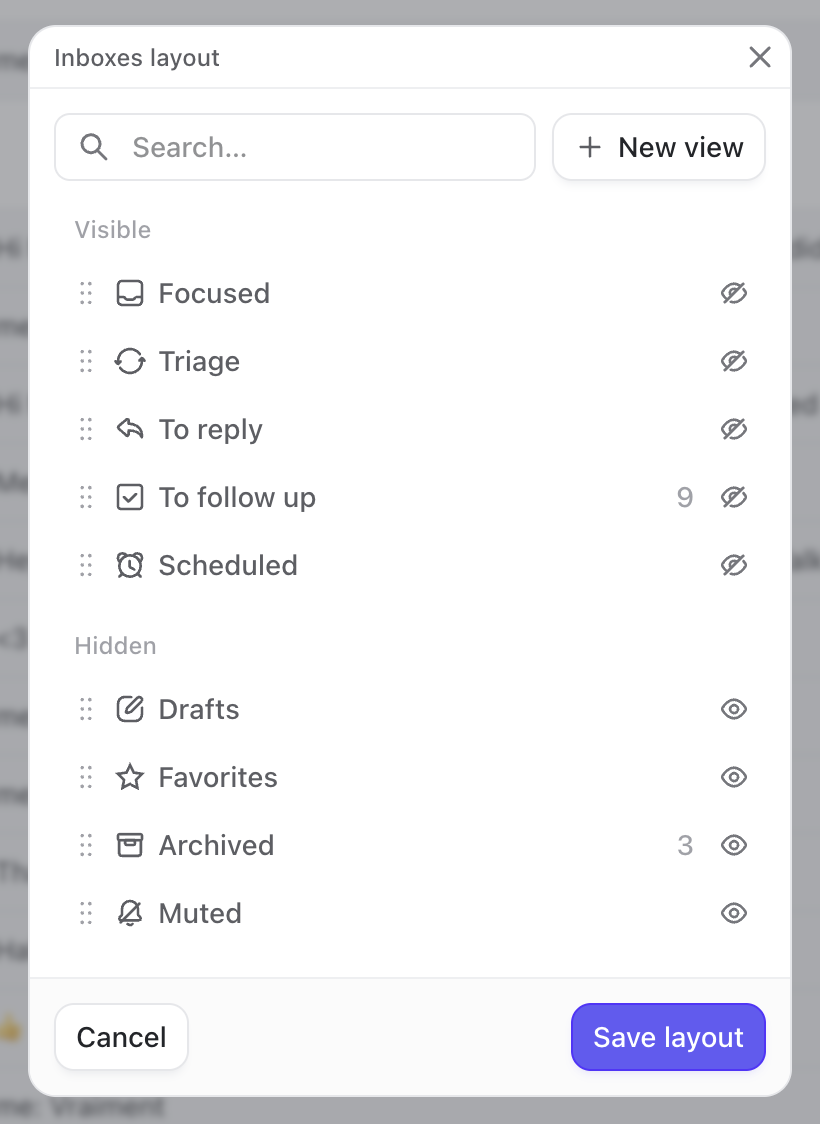 Inboxes Hidden By Default