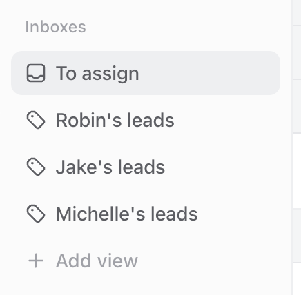 Inbox Sharing Sidebar With Inboxes
