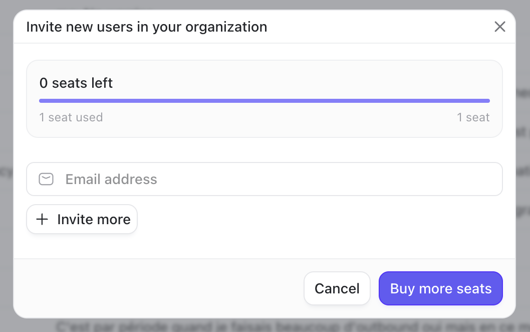 Invite New Users Inbox Sharing