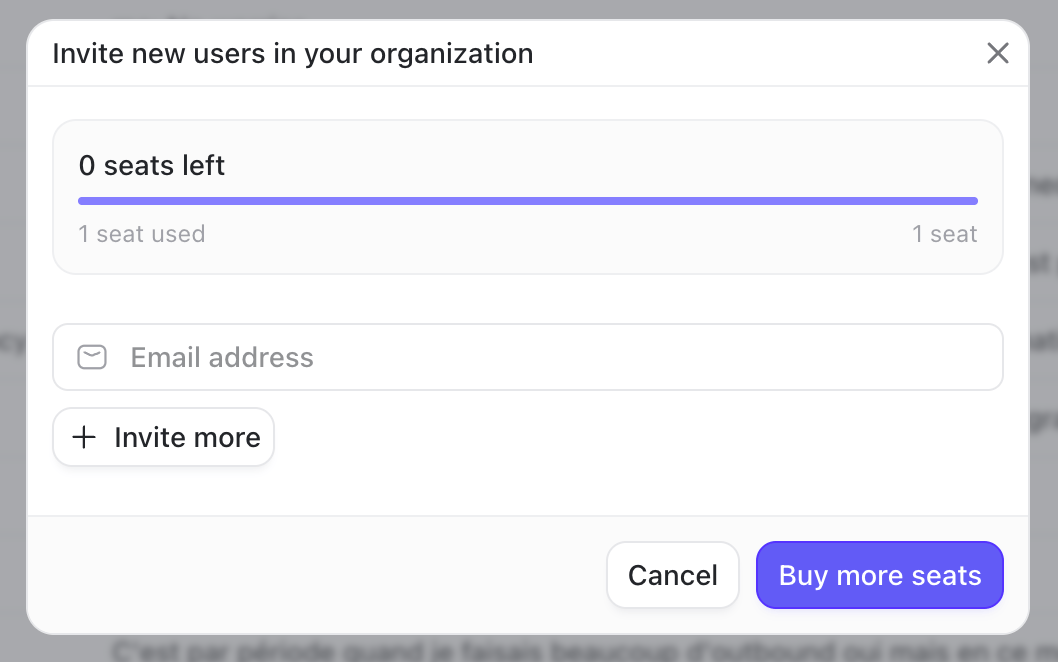 Invite New Users Inbox Sharing