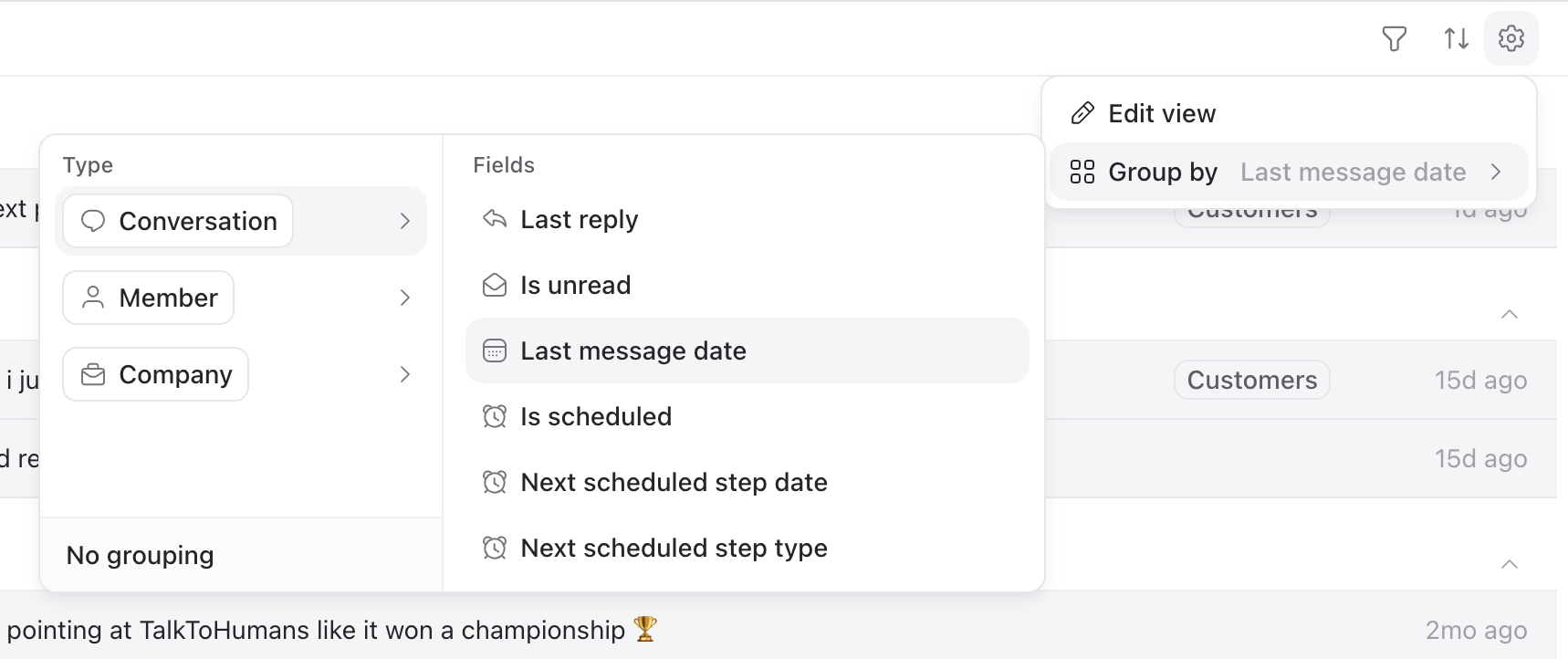 Group By Option