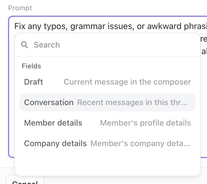 Ai Prompt Custom Variables