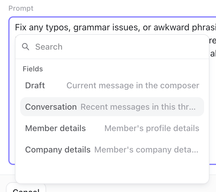 Ai Prompt Custom Variables