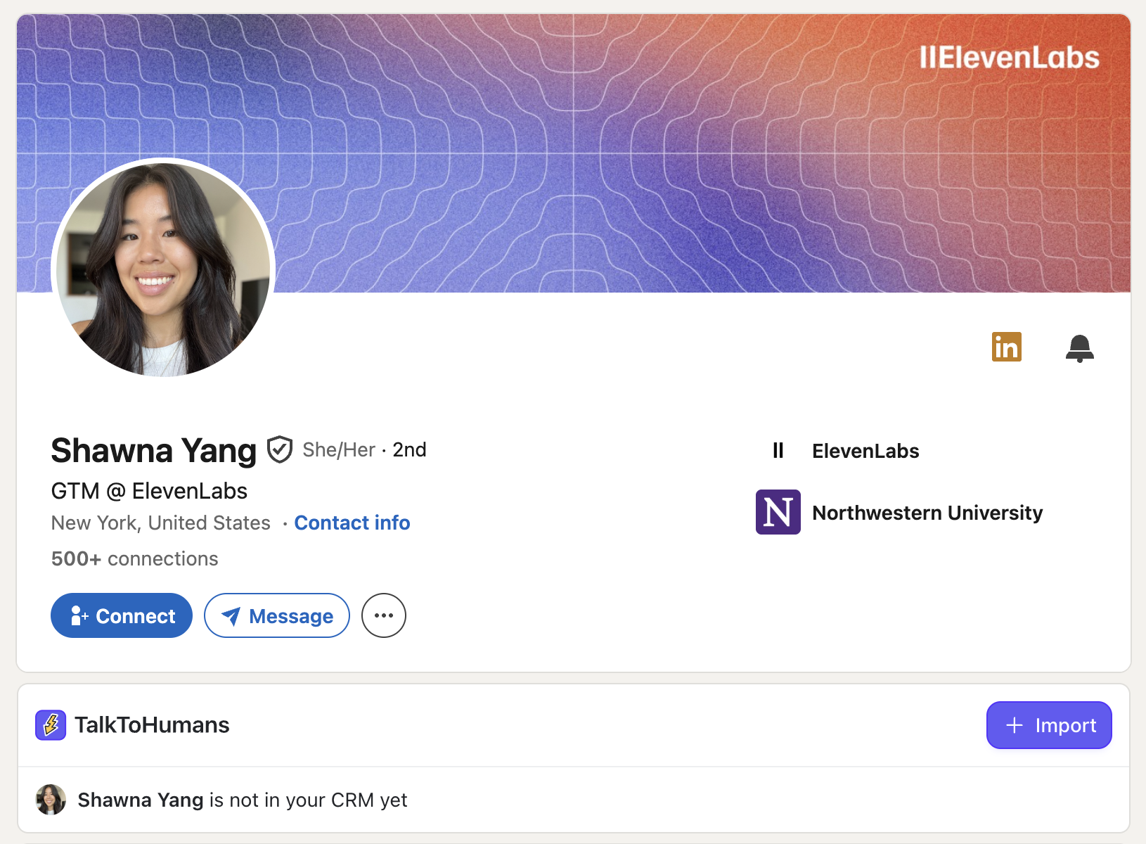 Li Profile Smart Embed Not Imported