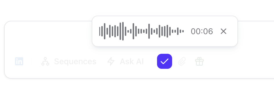 Composer Audio Message Record