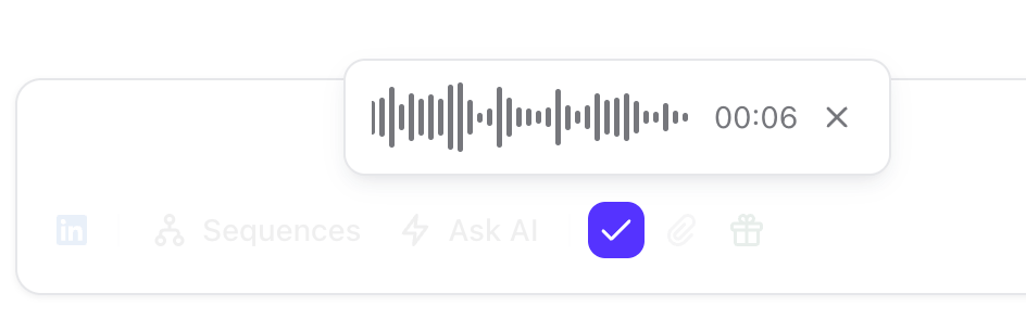 Composer Audio Message Record