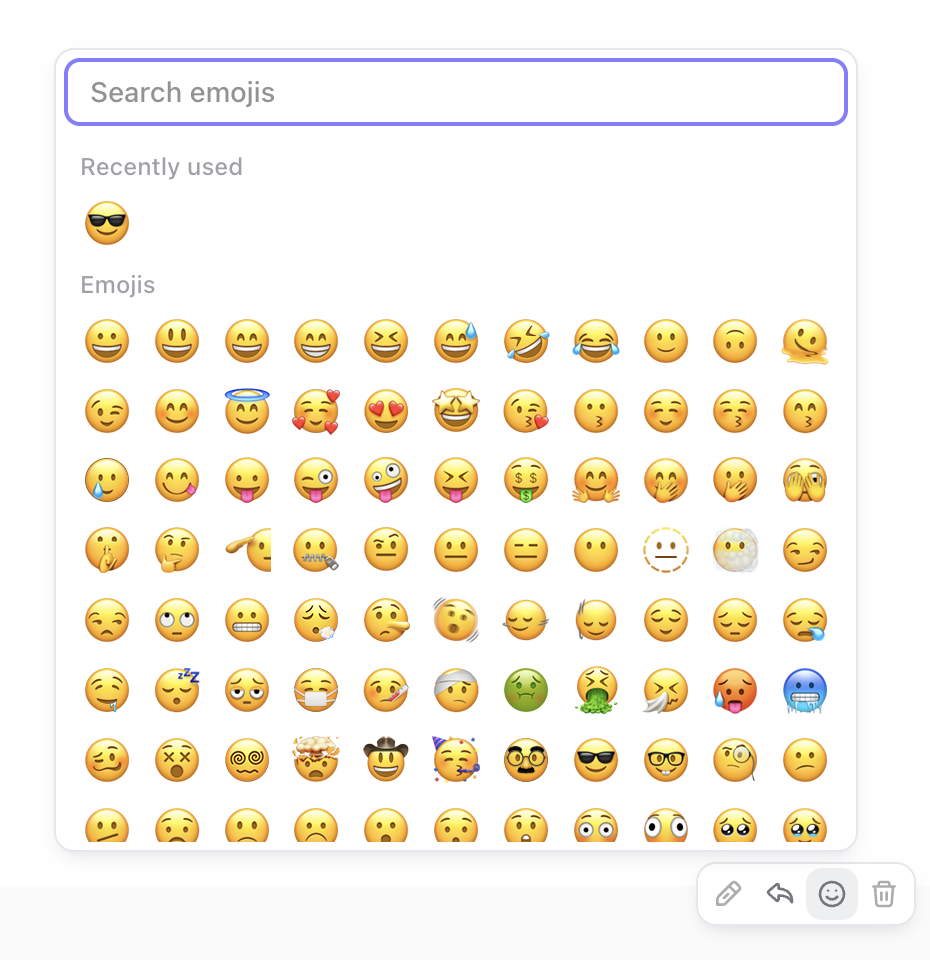 Composer Emoji Reaction