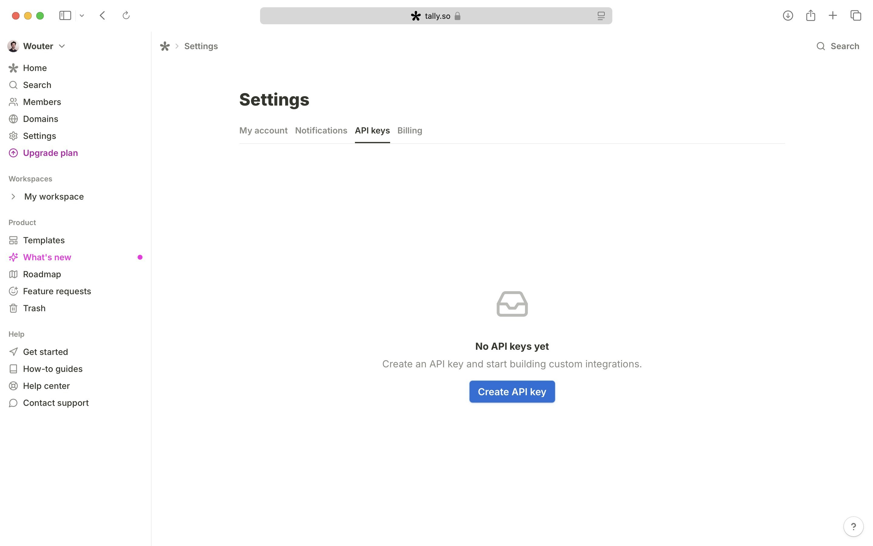 API keys overview