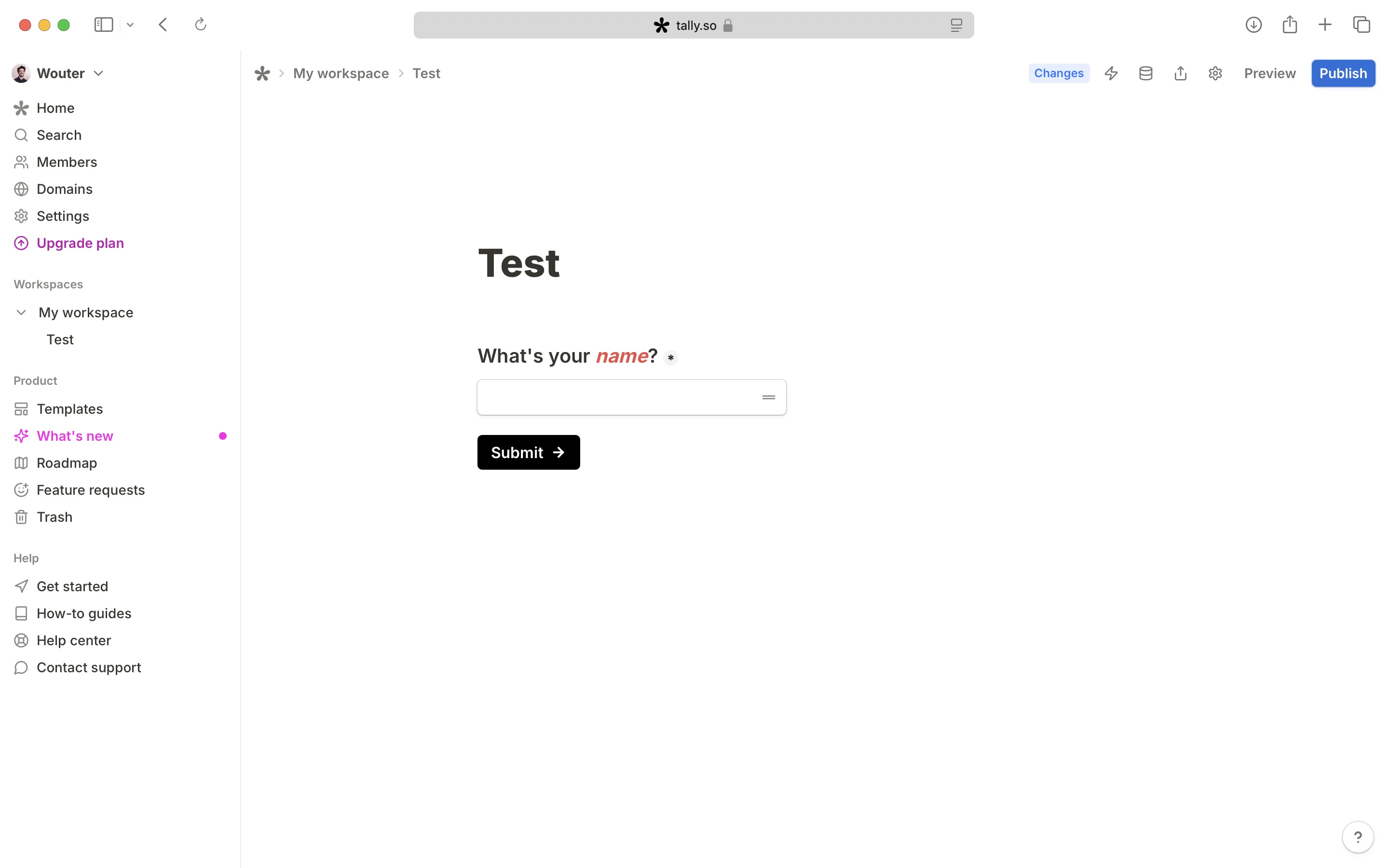 Styling title blocks - Tally Developer Docs