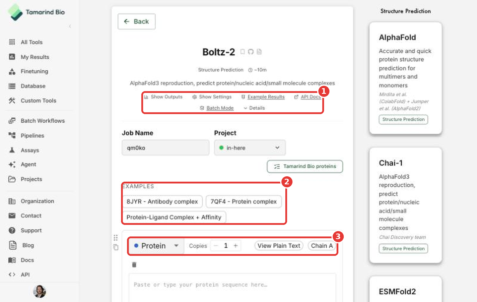 Boltz-2 tool page