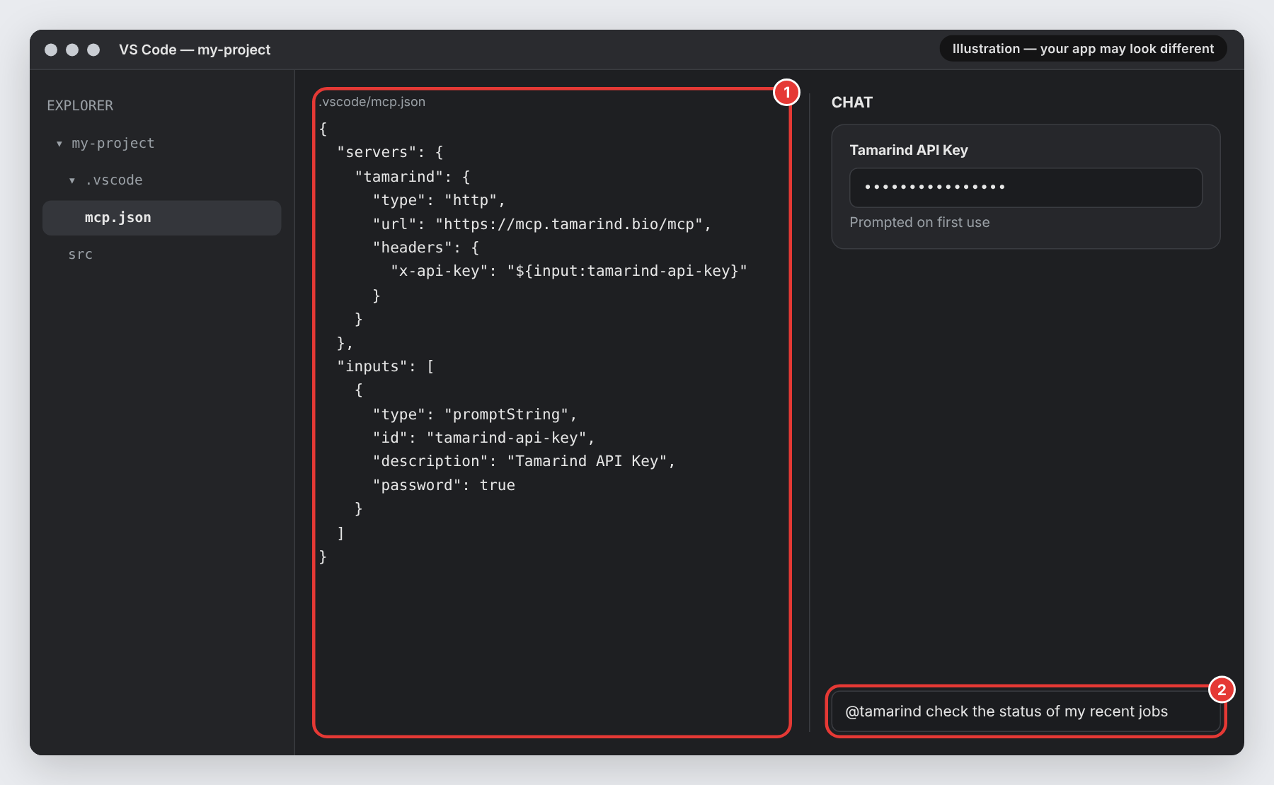 Illustration: Tamarind in VS Code