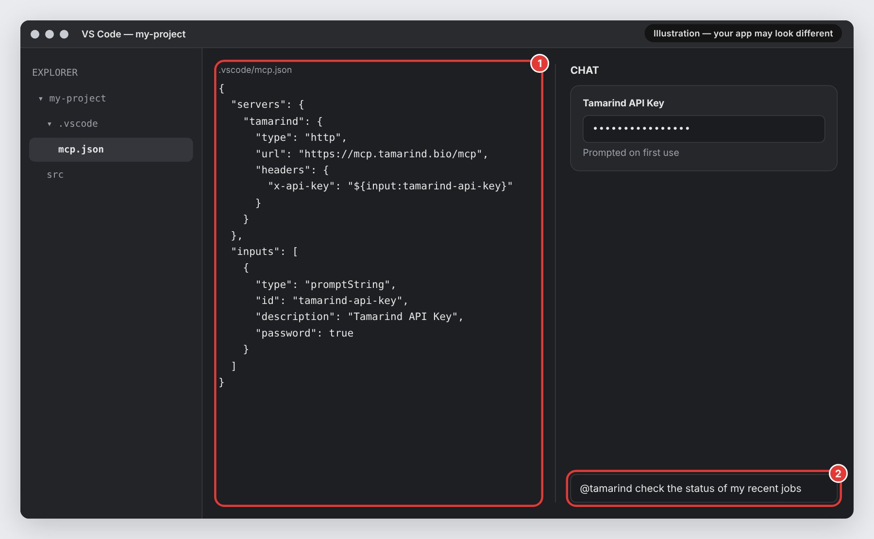 Illustration: Tamarind in VS Code