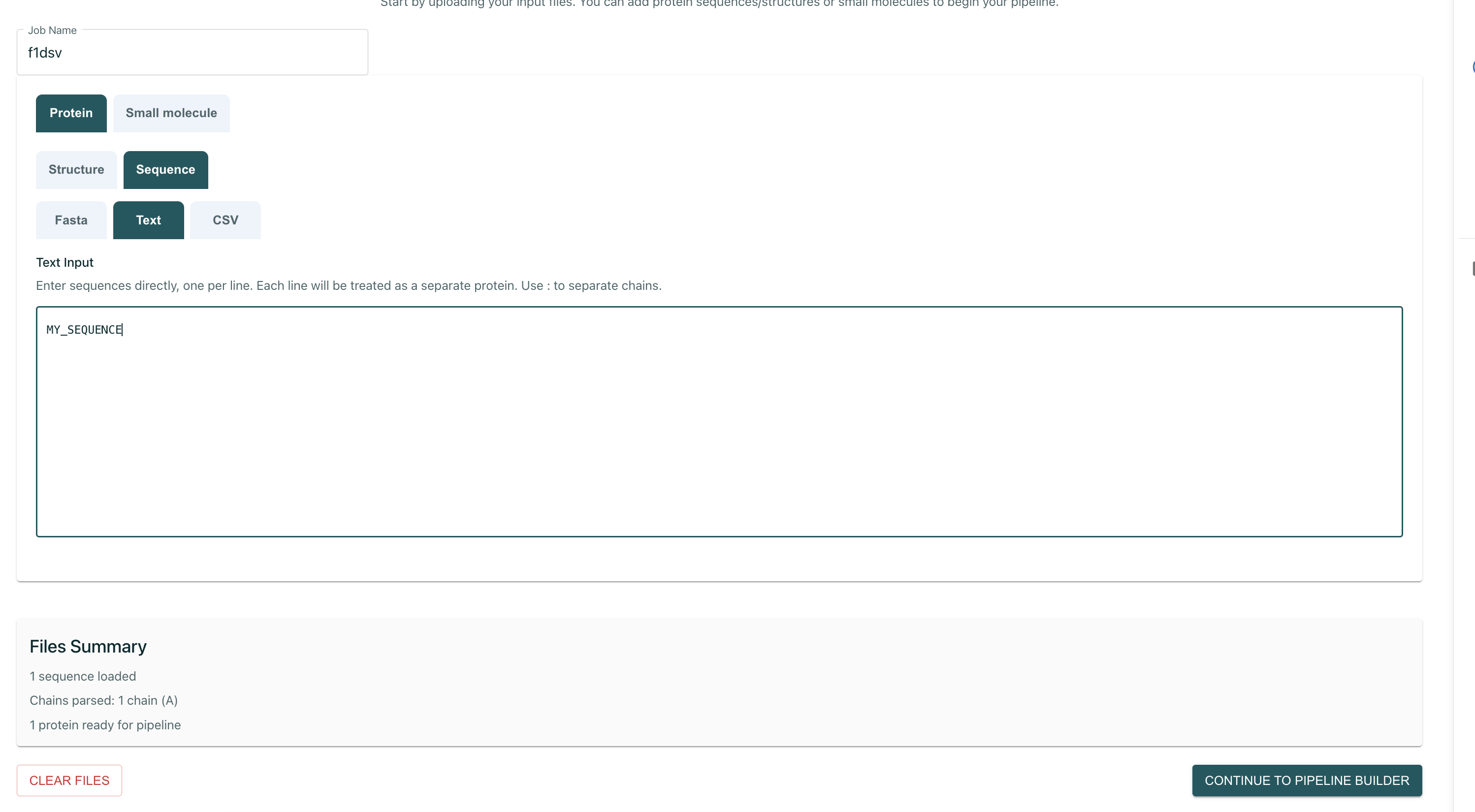 Configure pipeline inputs