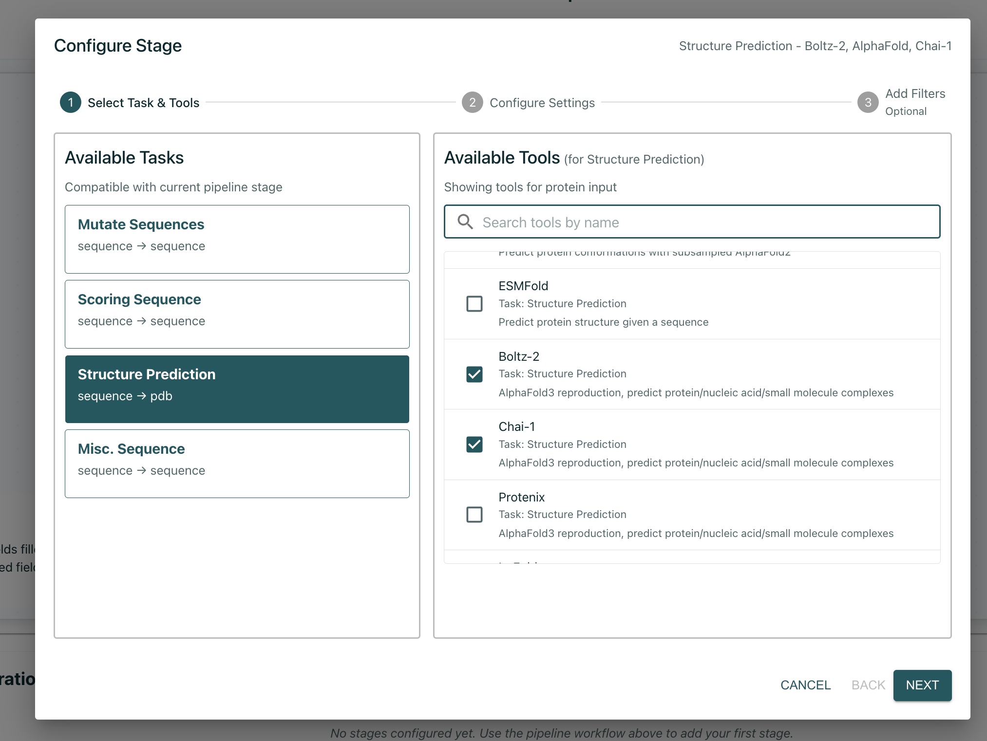 Pipelines tools example