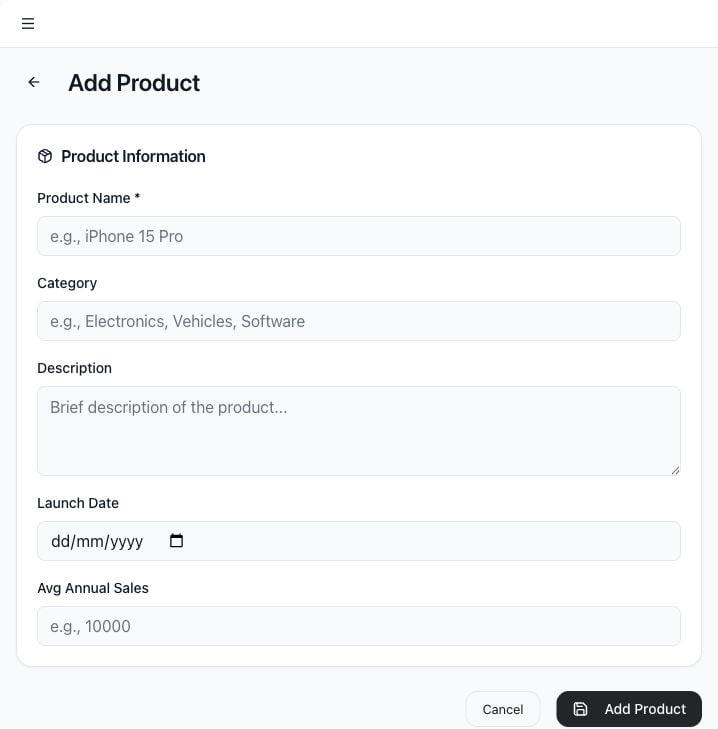 Product form