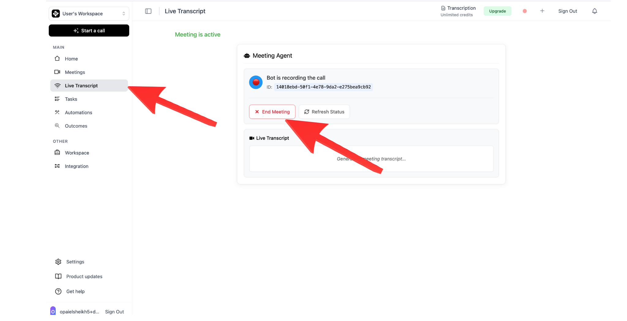 Remove AI Agent from Call