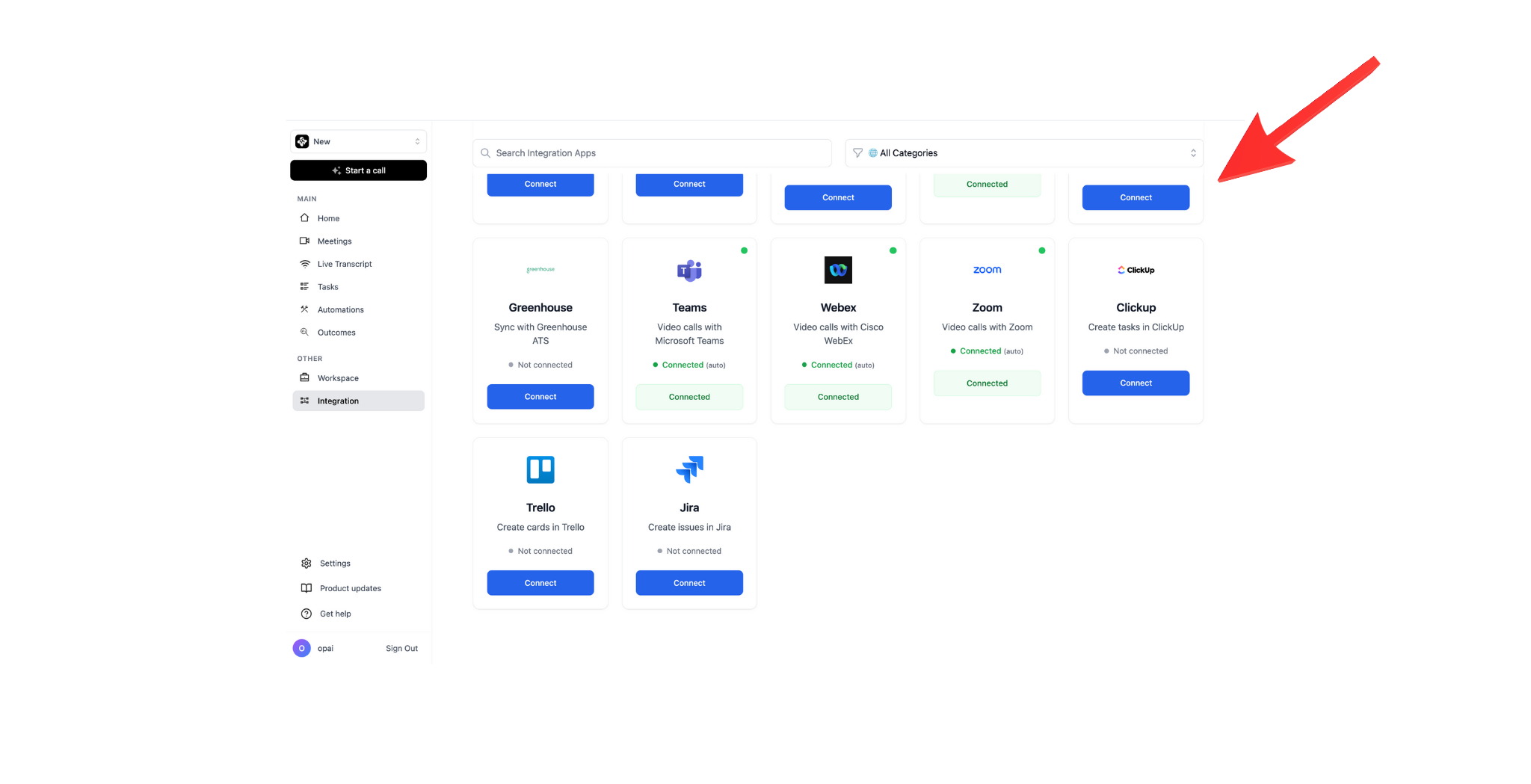 Configure Integration